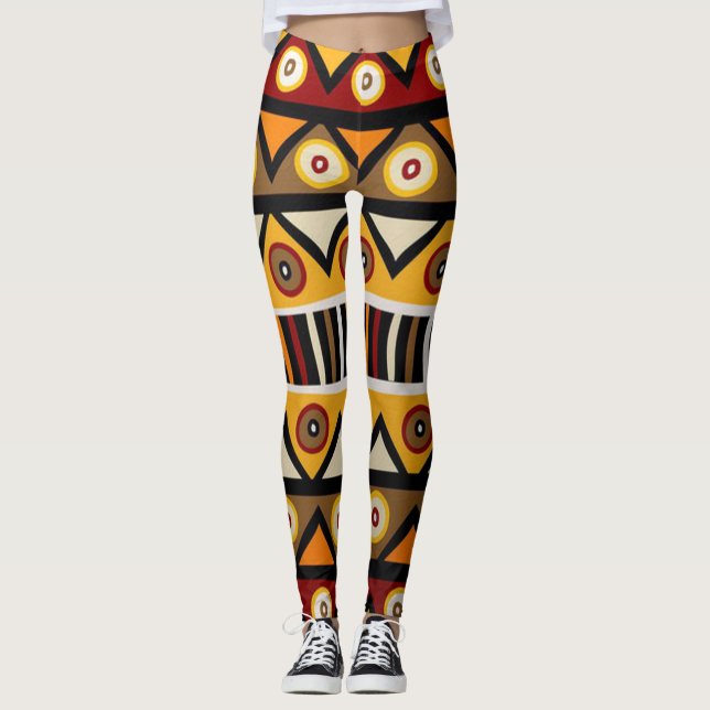 afrikanische Stammeswerbung Leggings (Vorderseite)
