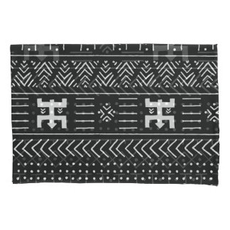 Afrikanische Stammkunst: Geometrisches Schwarz & W Kissenbezug