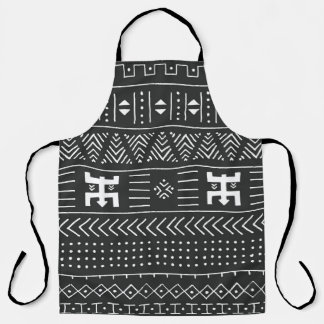 Afrikanische Stammkunst: Geometrisches Schwarz & W Schürze