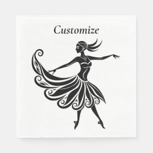 Afrikanische Tänzer Silhouette Kunst Thunder_Thund Serviette