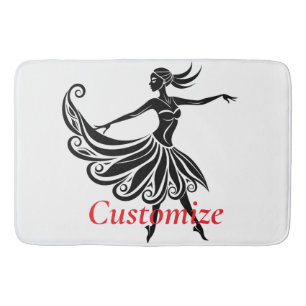 Afrikanische Tänzerin Silhouette Art Thunder_Thund Badematte