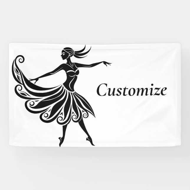 Afrikanische Tänzerin Silhouette Art Thunder_Thund Banner (Horizontal)
