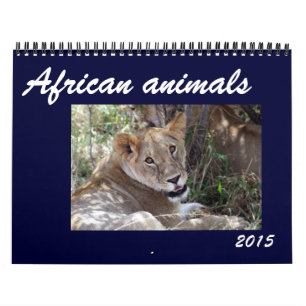 afrikanische Tiere 2015 Kalender