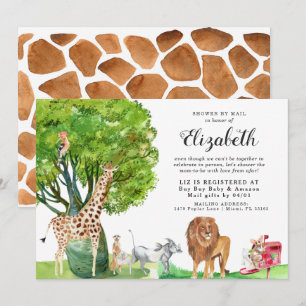 Afrikanische Tiere Baby Shower per Posteinladung Einladung