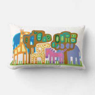 Afrikanische Tiere der ethnischen Kunst Lendenkissen