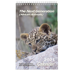 Afrikanische Tiere der nächsten Generation (Singl Kalender