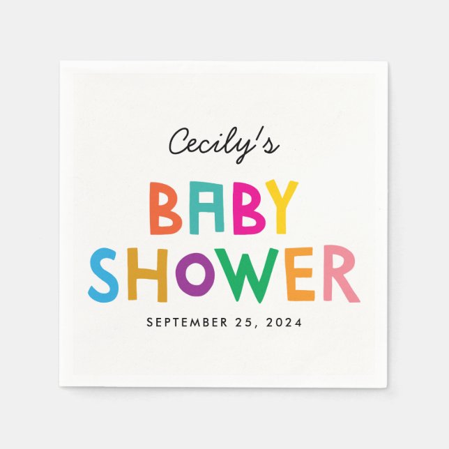 Afrikanische Tiere individuelle Babydusche Napkin Serviette (Vorderseite)