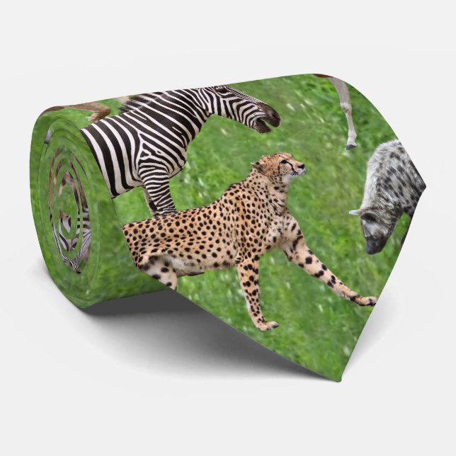 Afrikanische Tiere Krawatte (Gerollt)