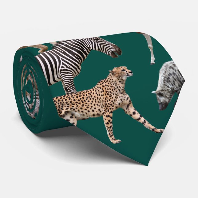 Afrikanische Tiere Krawatte (Gerollt)