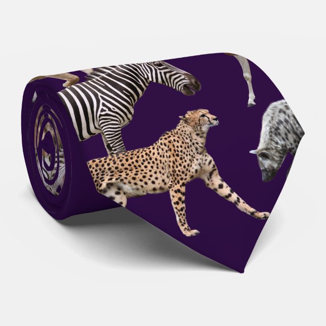 Afrikanische Tiere Krawatte (Gerollt)