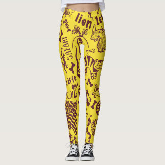 Afrikanische Tiere: Kulturelles nahtloses Muster. Leggings