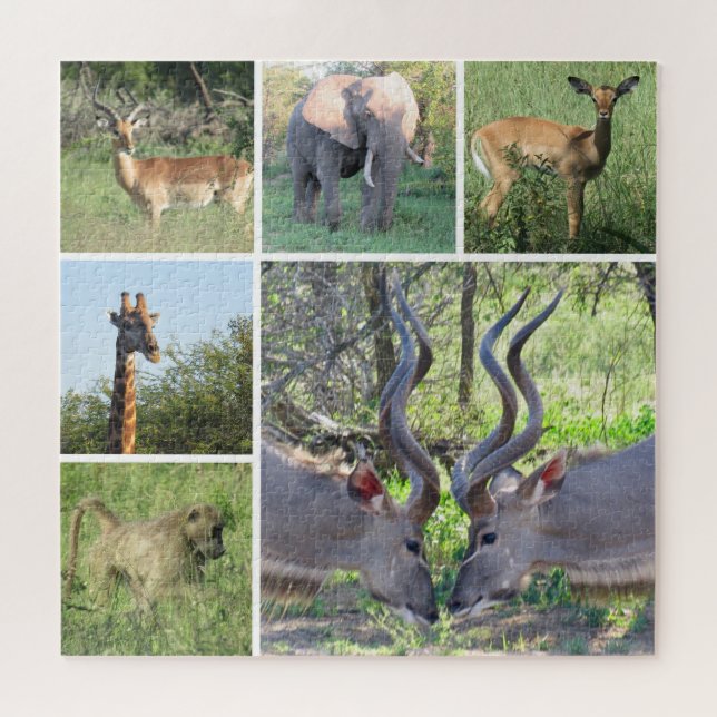 afrikanische Tiere Puzzle (Horizontal)