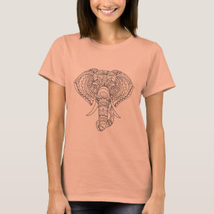 Afrikanische Tierkunst des Stammes- Elefanten T-Shirt