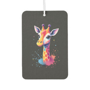 Afrikanische Tierkunst Die bunte Giraffe für lusti Autolufterfrischer