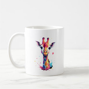 Afrikanische Tierkunst Die bunte Giraffe für lusti Kaffeetasse