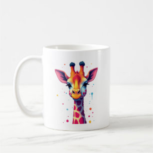 Afrikanische Tierkunst Die bunte Giraffe für lusti Kaffeetasse
