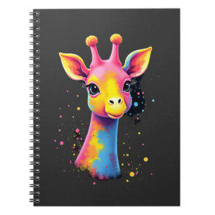 Afrikanische Tierkunst Die bunte Giraffe für lusti Notizblock