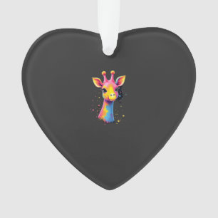 Afrikanische Tierkunst Die bunte Giraffe für lusti Ornament
