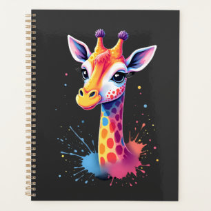Afrikanische Tierkunst Die bunte Giraffe für lusti Planer