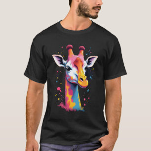 Afrikanische Tierkunst Die bunte Giraffe für lusti T-Shirt