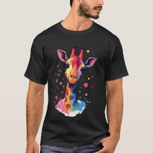 Afrikanische Tierkunst Die bunte Giraffe für lusti T-Shirt
