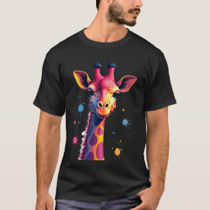 Afrikanische Tierkunst Die bunte Giraffe für lusti T-Shirt