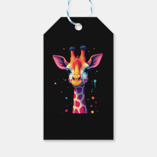 Afrikanische Tierkunst Die farbenfrohe Giraffe für Geschenkanhänger