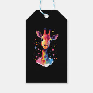 Afrikanische Tierkunst Die farbenfrohe Giraffe für Geschenkanhänger