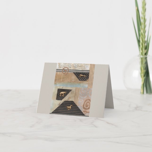 afrikanische Tiersammlung Dankeskarte (Vorderseite)