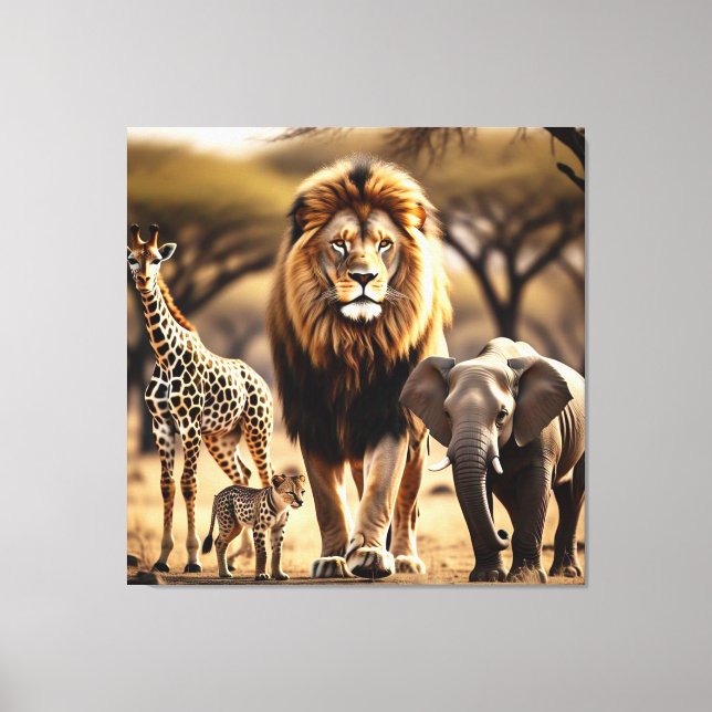 Afrikanische Tierwelt Leinwanddruck (Vorderseite)
