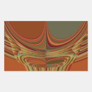 Afrikanische Traditionelle Erde Zeitgenössische Ku Rechteckiger Aufkleber