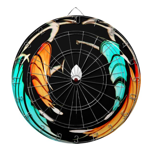 Afrikanische Traditionelle Musterkunst Dartscheibe (vorne)