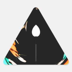 Afrikanische Traditionelle Musterkunst Dreieckiger Aufkleber