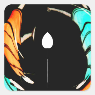 Afrikanische Traditionelle Musterkunst Quadratischer Aufkleber