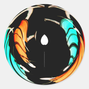 Afrikanische Traditionelle Musterkunst Runder Aufkleber