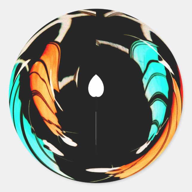 Afrikanische Traditionelle Musterkunst Runder Aufkleber (Vorderseite)