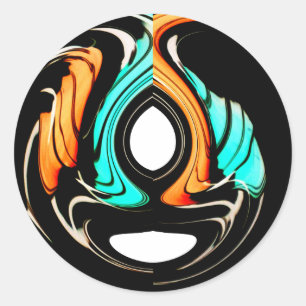 Afrikanische Traditionelle Musterkunst Runder Aufkleber