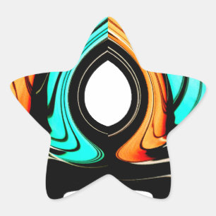 Afrikanische Traditionelle Musterkunst Stern-Aufkleber