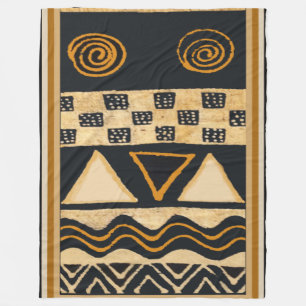 Afrikanische Tribal-Fleece-Decke - Groß Fleecedecke
