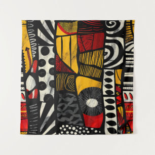 afrikanische Tribal-Muster Art Tapestry Wandteppich