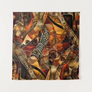 afrikanische Tribal-Muster Art Tapestry Wandteppich