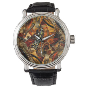 Afrikanische Tribal-Muster-Uhr Armbanduhr