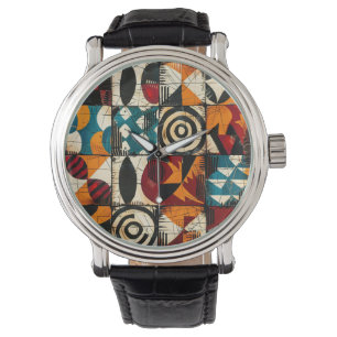 Afrikanische Tribal-Muster-Uhr Armbanduhr