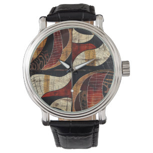Afrikanische Tribal-Muster-Uhr Armbanduhr