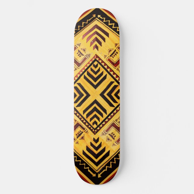 Afrikanische Tribal-Skateboard Skateboard (Vorderseite)