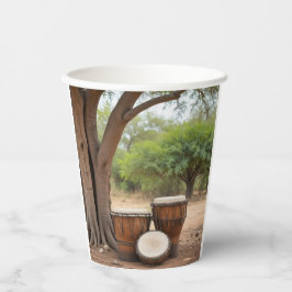 Afrikanische Trommeln Pappbecher