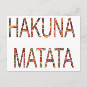 Afrikanische Vintage Farben Hakuna Matata Postkarte