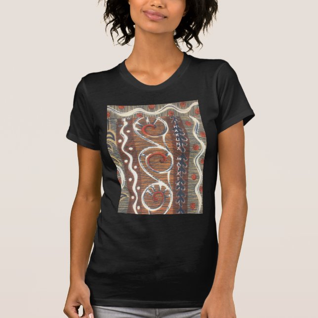 Afrikanische Vintage, traditionelle Ornament Motif T-Shirt (Vorderseite)
