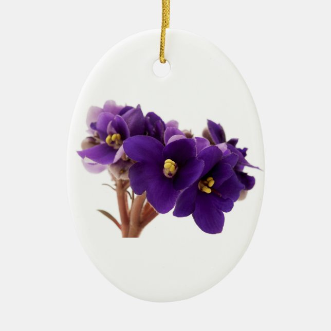Afrikanische Violet Keramik Ornament (Vorne)