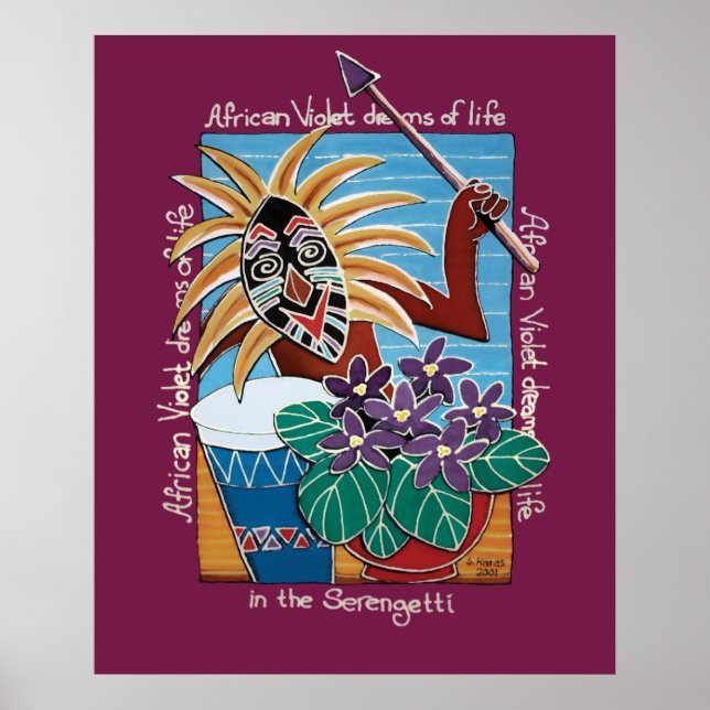 Afrikanische Violette in Serengetti Poster (Vorne)